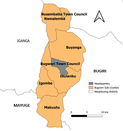 Bugweri map